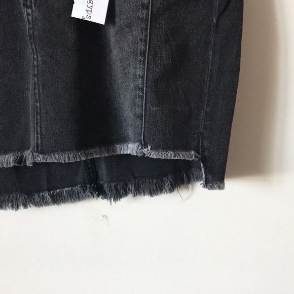 NWT Band of Gypsies Black Denim Skirt - Picture 4 of 6